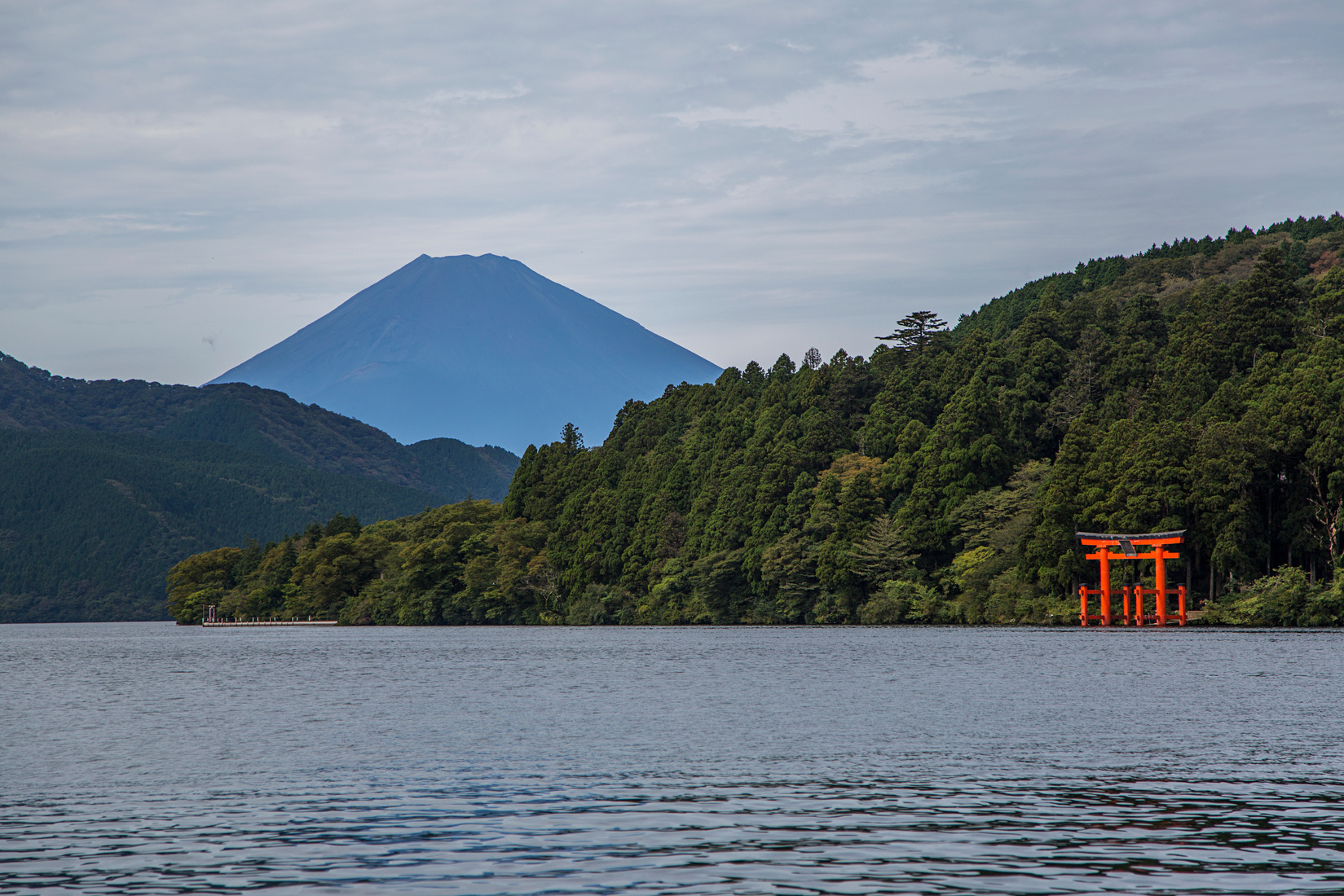 Torii of Hakone Shrine at Lake Ashi